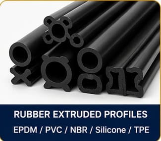 EPDM rubber profiles manufactured by Pahwa Rubber Industries